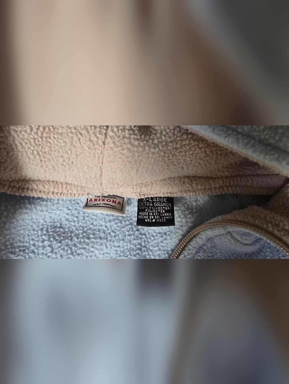 Arizona Jean Company Light Blue Teddy Zip-Up Hoodie - Picture 3 of 7